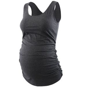 Set of 2 dark/light grey basic maternity tops